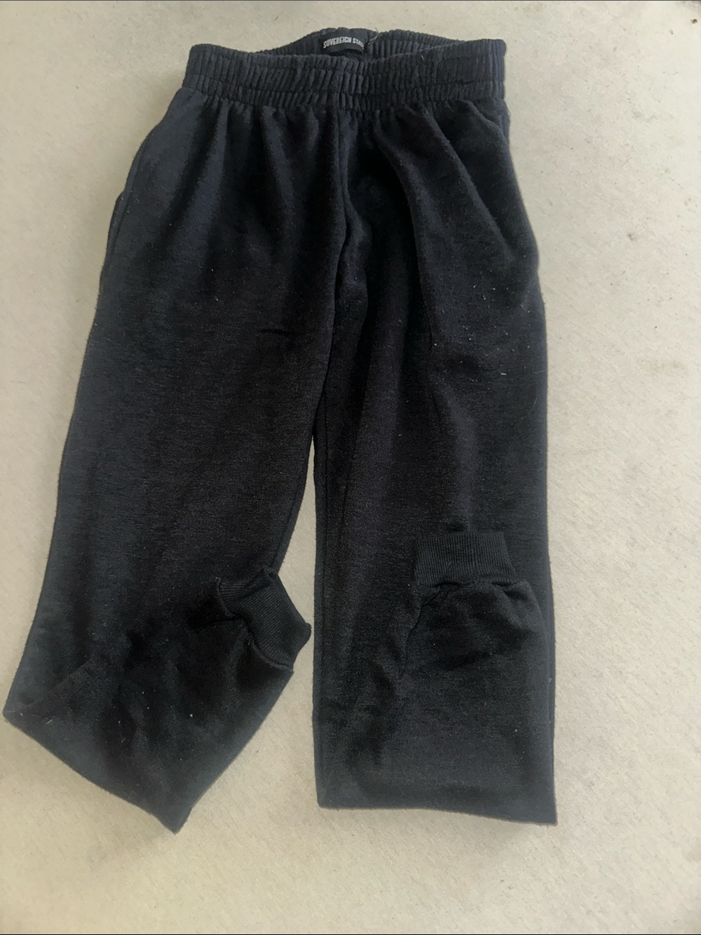 Kids Black Jogger Sweatpants with Elastic Waist